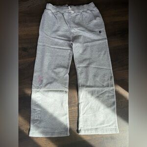 abercrombie kids Gray Sweatpants with Pink Logo